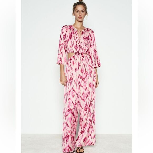 Zara cut out printed jumpsuit - Picture 3 of 10